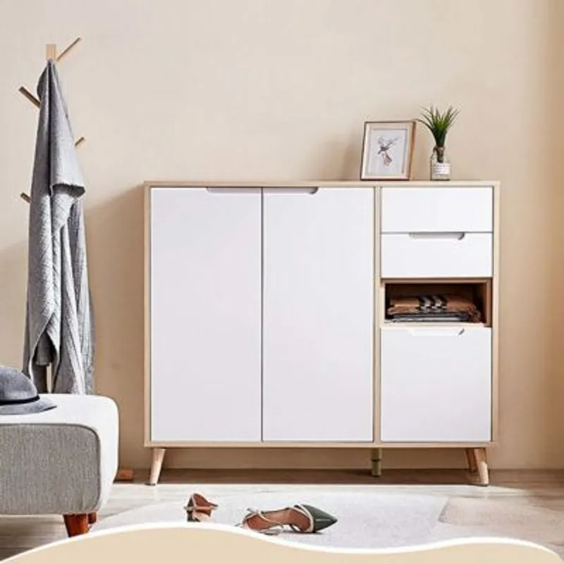 GENERICO - Zapatera Moderna Eliza Marrón Claro R&R MUEBLES