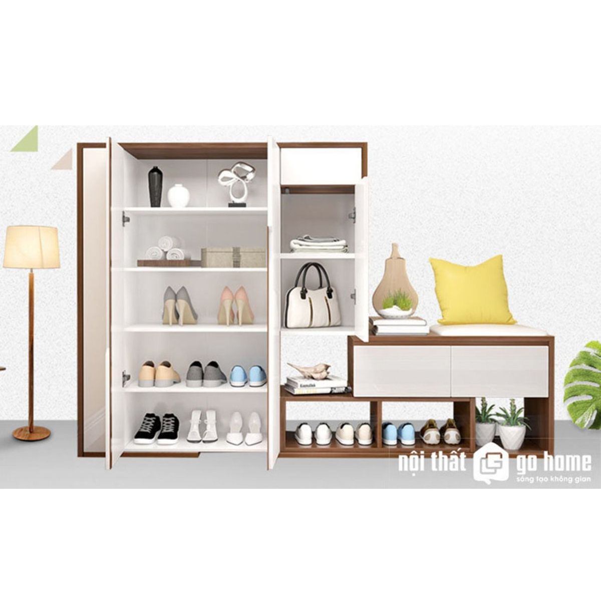 GENERICO - Zapatera Moderna Zandra Blanco R&R MUEBLES