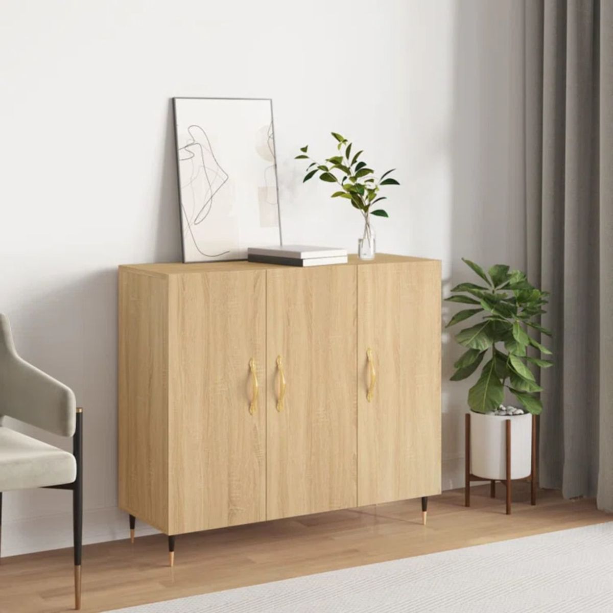 GENERICO - Comoda Moderna Qual Marron R&R MUEBLES