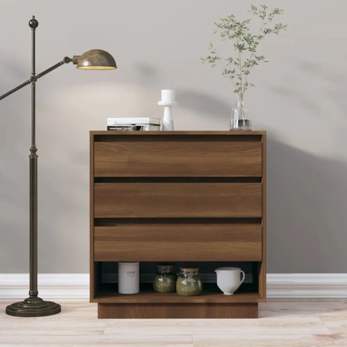 GENERICO - Comoda Moderna Lugner Marron R&R MUEBLES