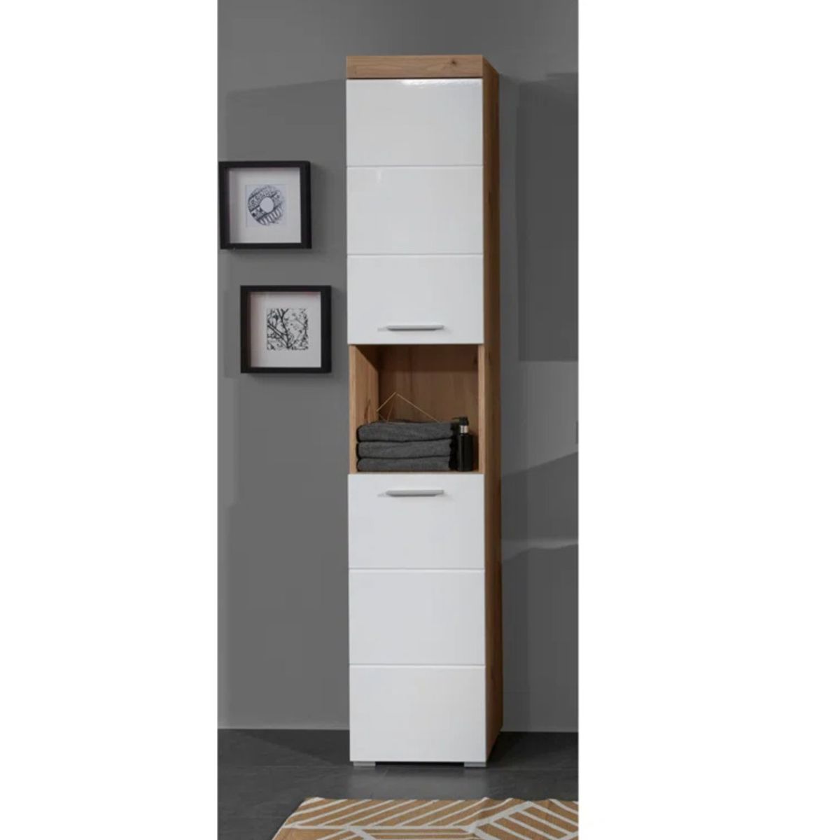 GENERICO - Mueble de Baño Momoka Coleccion Himari Blanco y Marron R&R MUEBLES