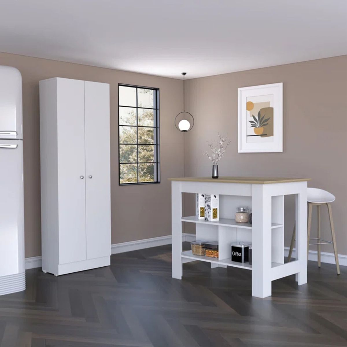 GENERICO - Isla Comedor Moderno Sato Blanco R&R MUEBLES