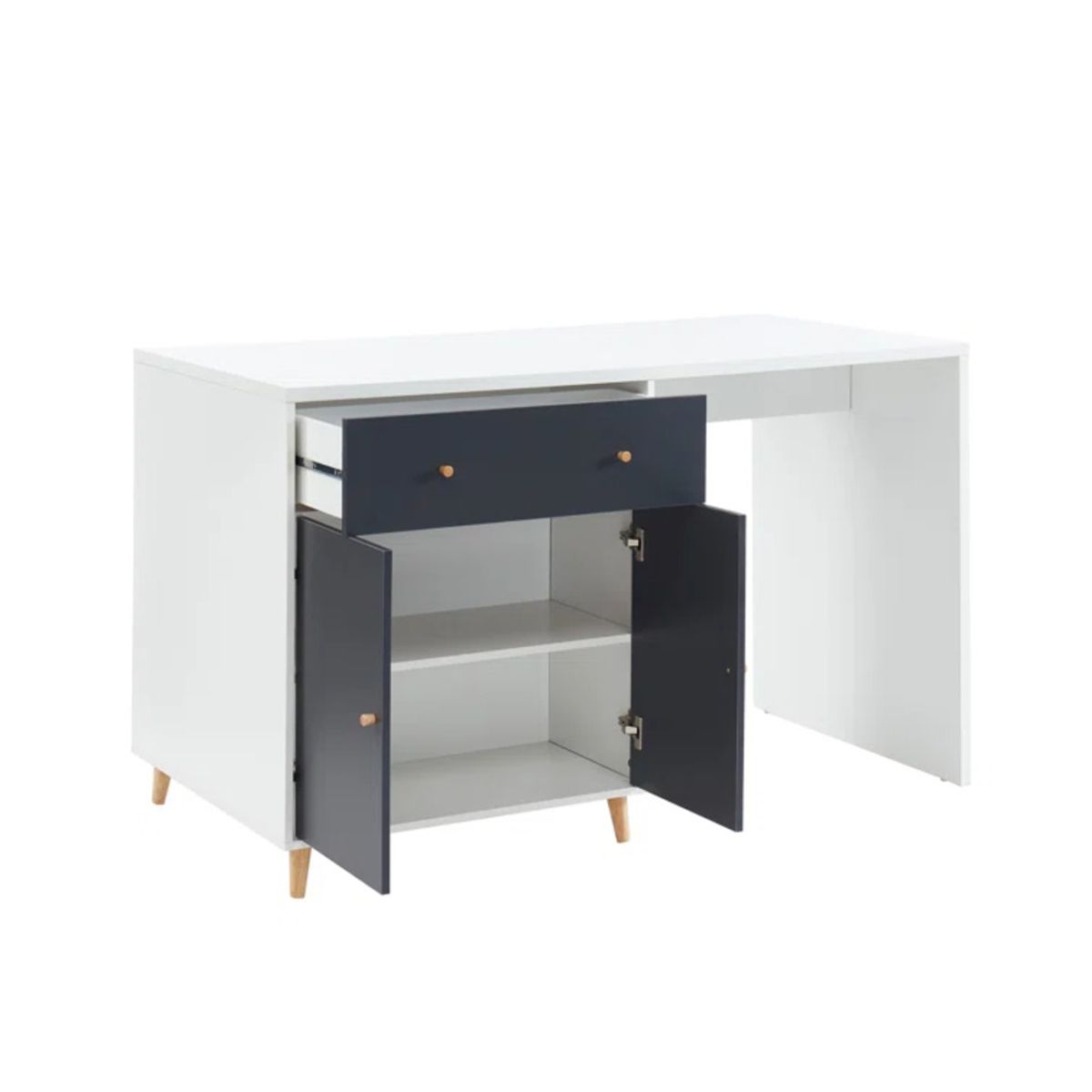 GENERICO - Isla Comedor Moderno Komekko Blanco y Negro R&R MUEBLES