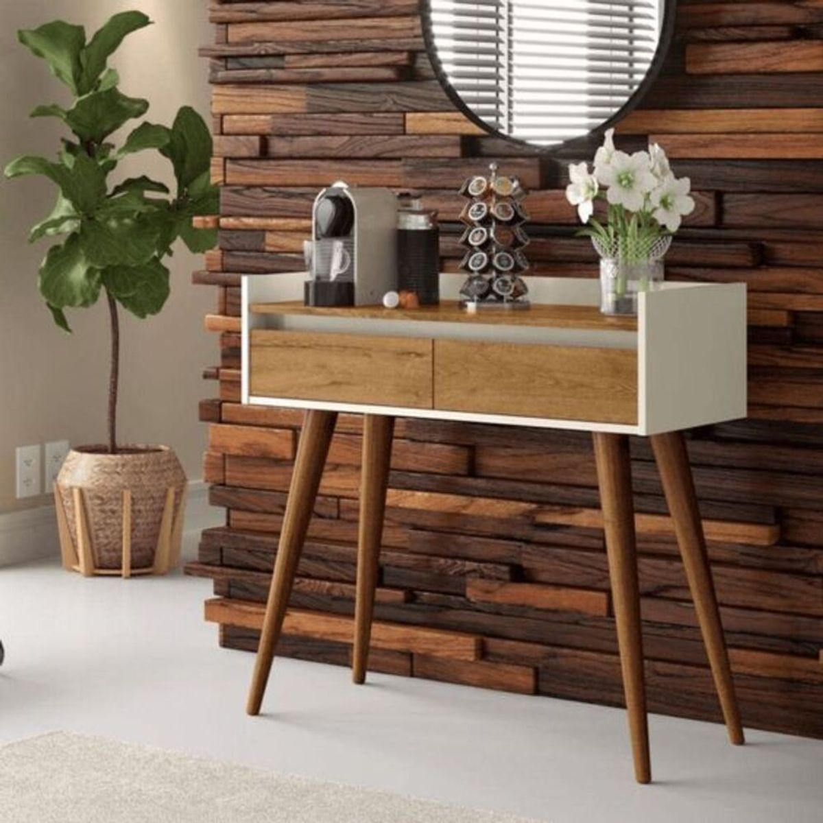 GENERICO - Recibidor Vintage Moderno Mocca R&R MUEBLES