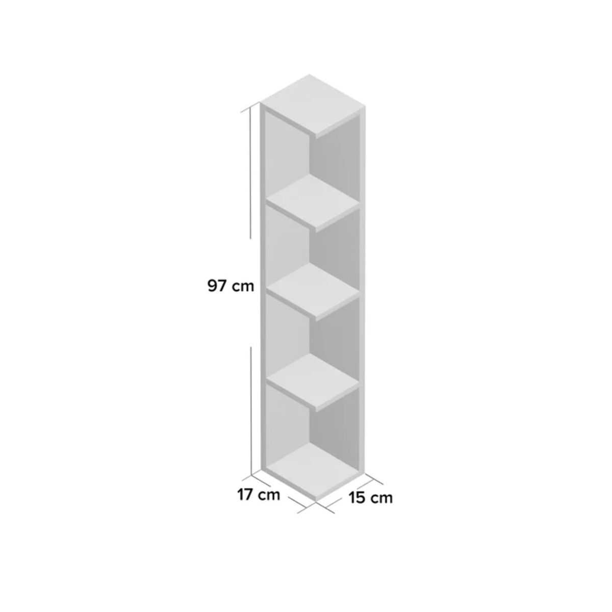 GENERICO - Estante Esquinero Moderno Hishikawa Blanco R&R MUEBLES