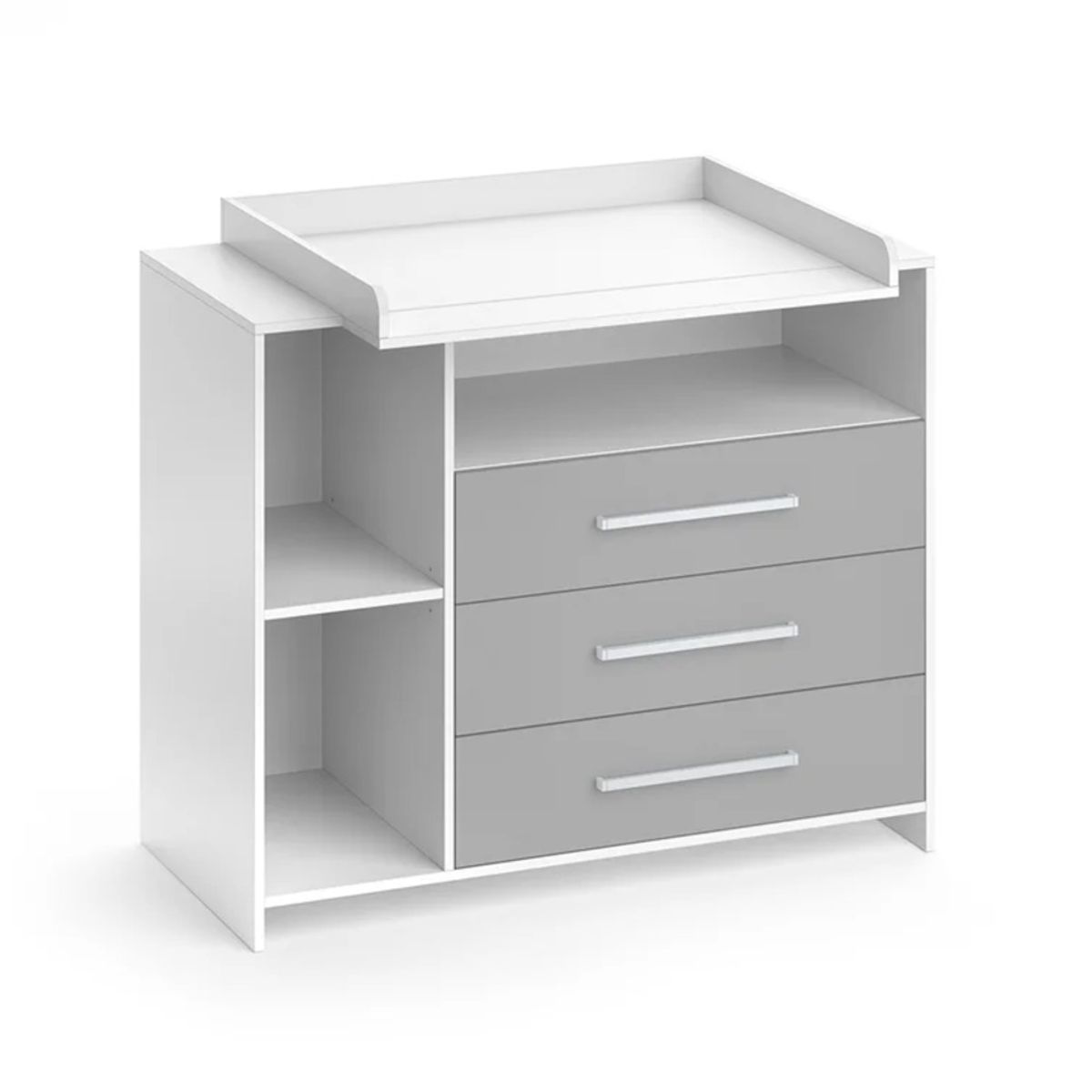 GENERICO - Comoda Infantil Ashrain Gris y Blanco R&R MUEBLES
