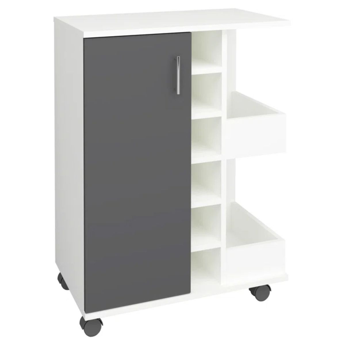 R&R MUEBLES - Mueble de Cocina Moderno Kuse Blanco y Negro R&R MUEBLES