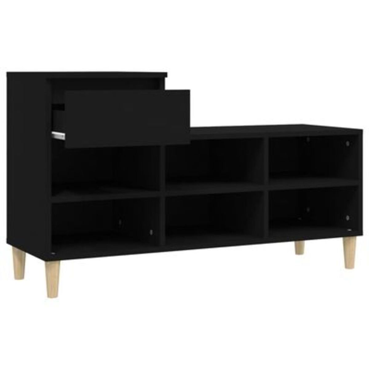GENERICO - Zapatera Moderna Takuto Negro R&R MUEBLES