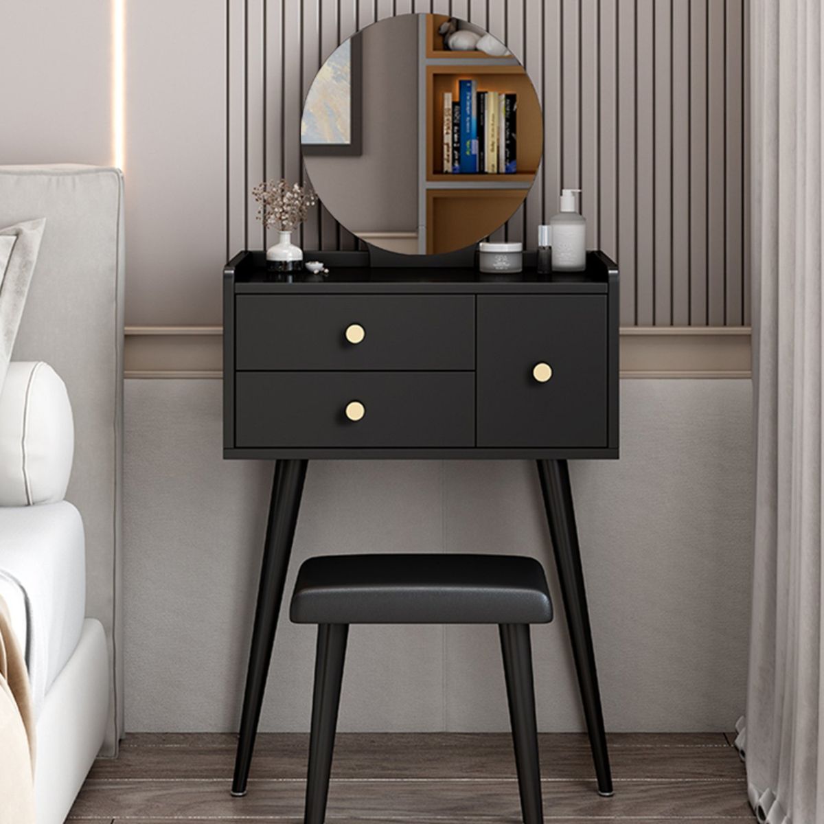 GENERICO - Tocador Vintage Lurín Negro R&R MUEBLES