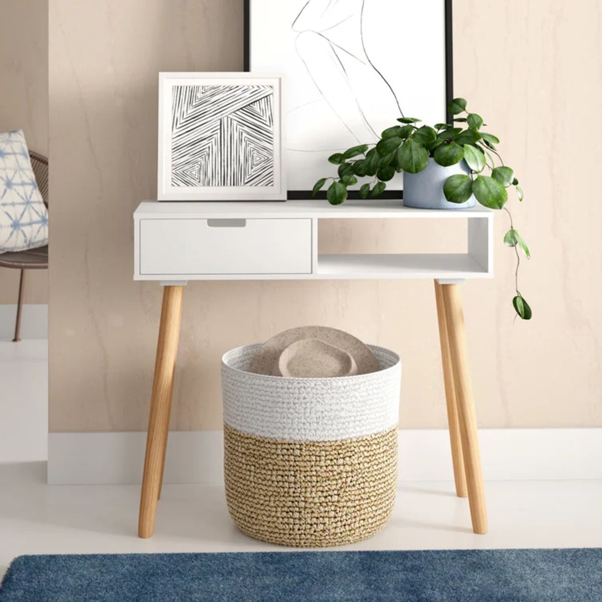 R&R MUEBLES - Recibidor Moderno Melos Blanco R&R MUEBLES