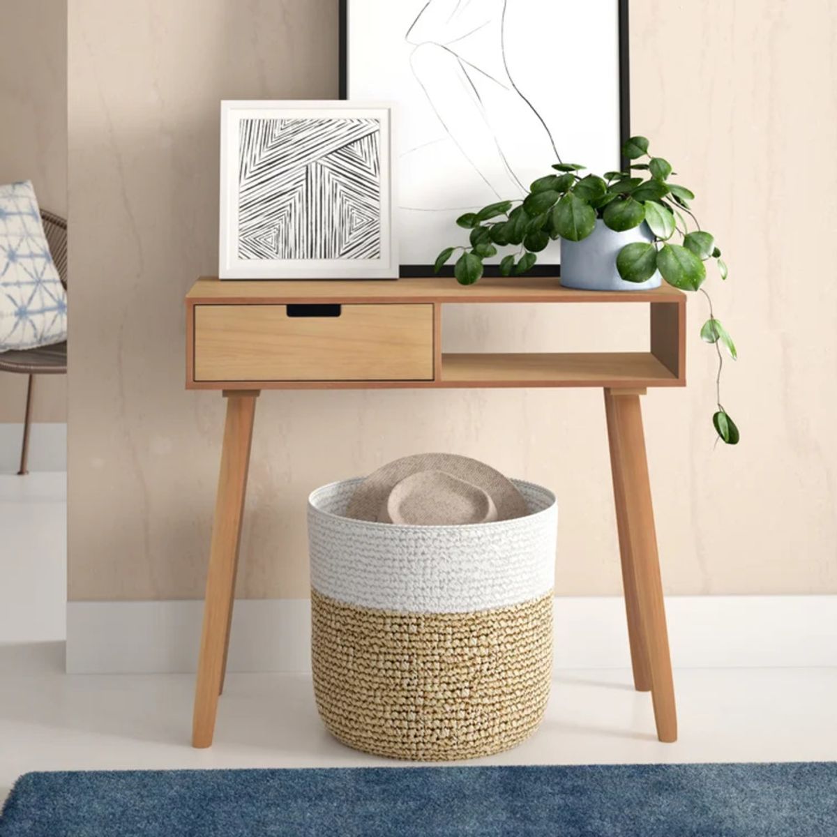 R&R MUEBLES - Recibidor Moderno Melos Marron R&R MUEBLES