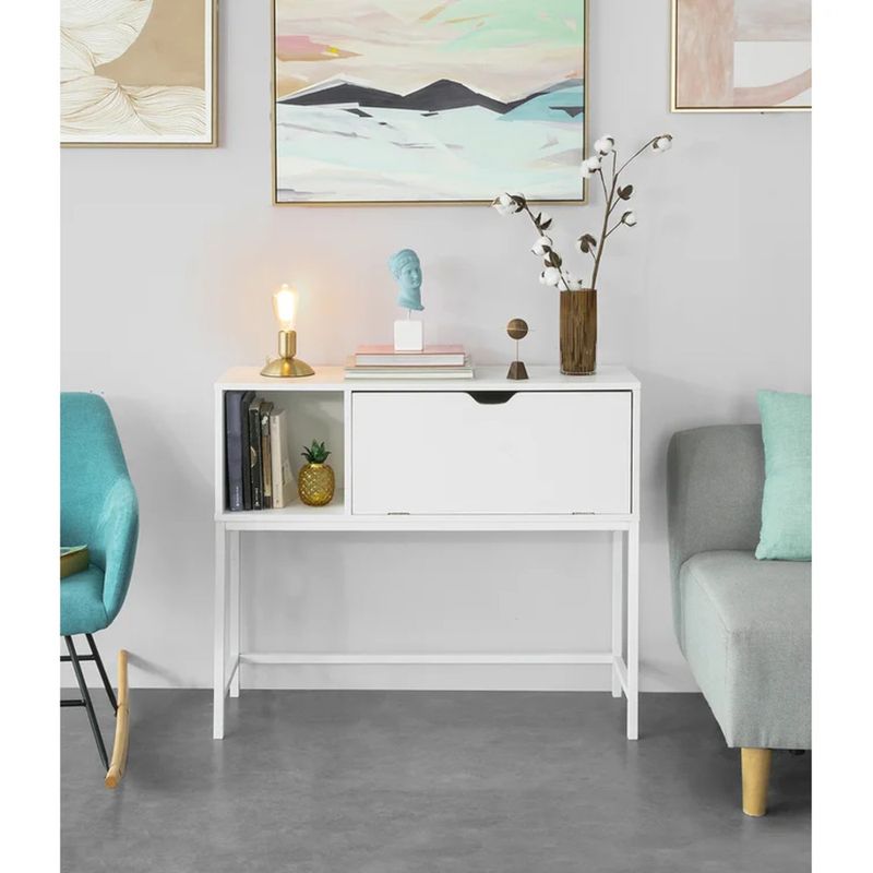 R&R MUEBLES - Recibidor Moderno Warderia Blanco R&R MUEBLES