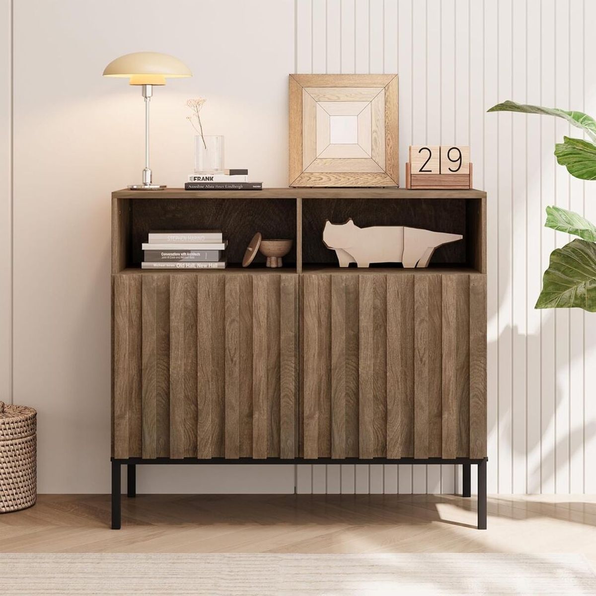 R&R MUEBLES - Aparador Moderno Amano Marron R&R MUEBLES