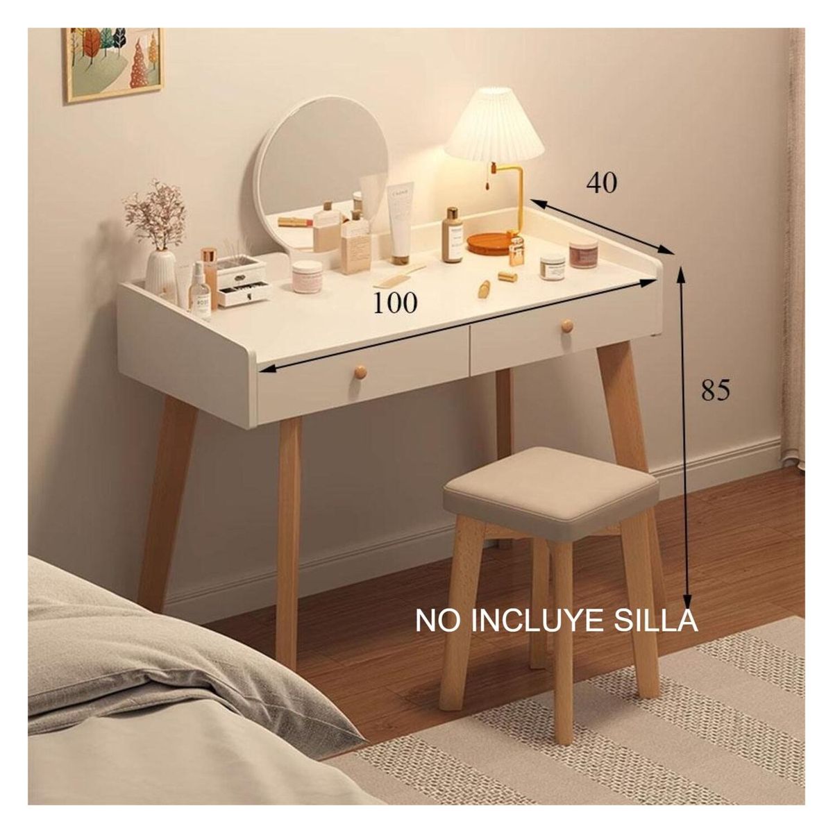 GENERICO - Tocador Vintage Lima Blanco R&R MUEBLES