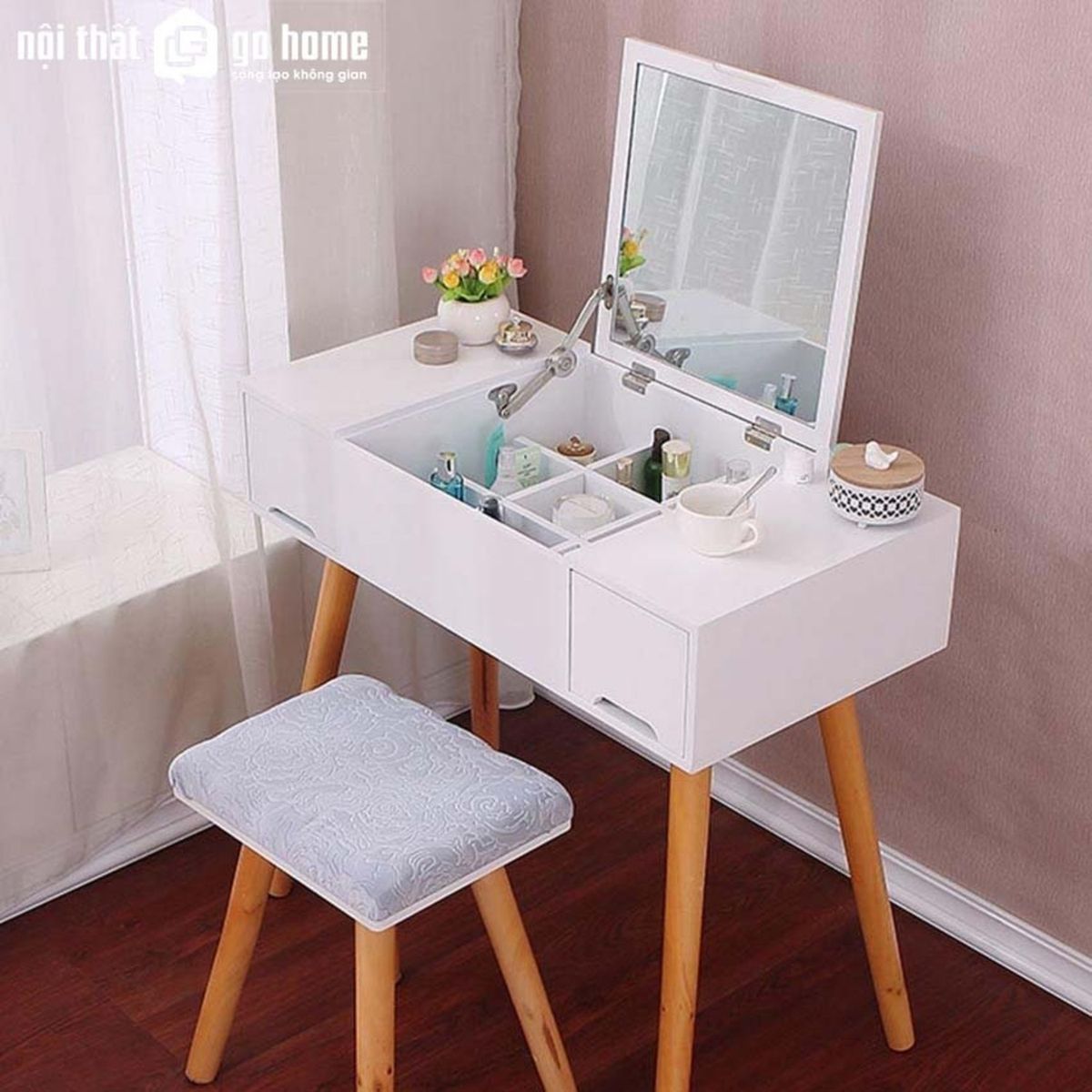 GENERICO - Tocador Vintage Ica Blanco R&R MUEBLES