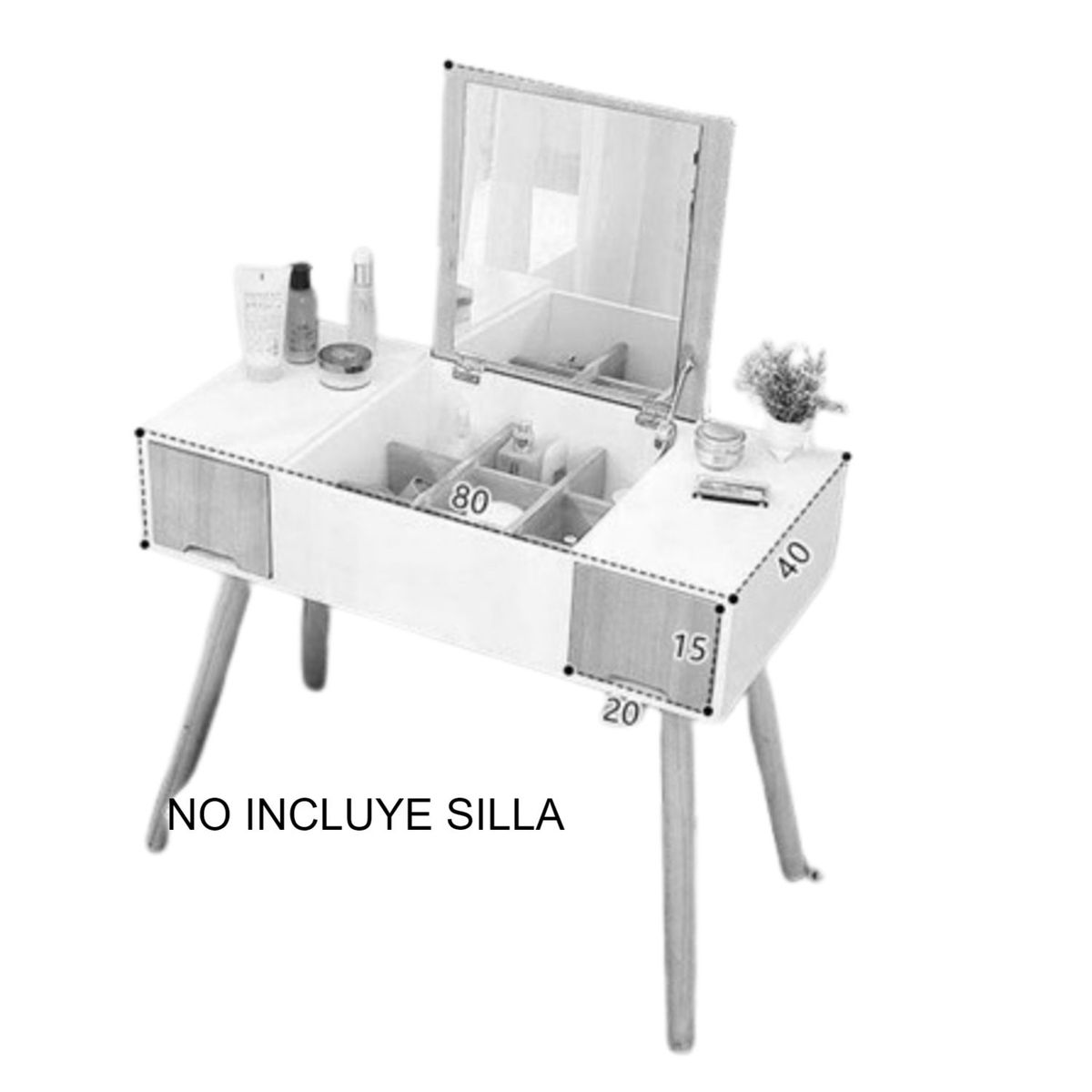 GENERICO - Tocador Vintage Ica Blanco R&R MUEBLES