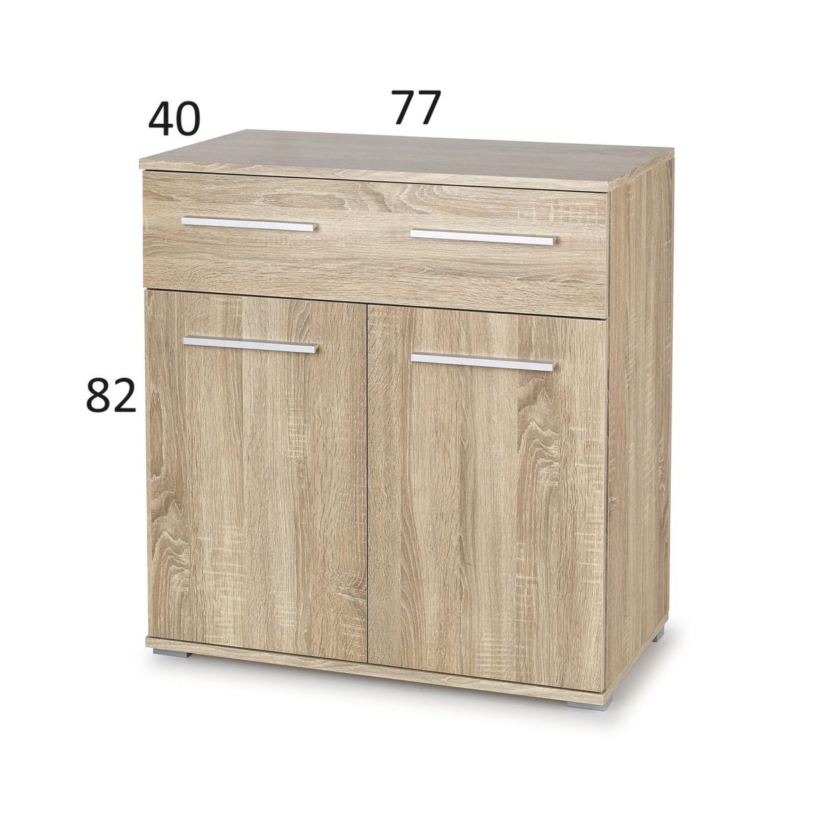 GENERICO - Cómoda Moderna 1 Cajón 2 Puertas Ana Marrón Claro R&R MUEBLES