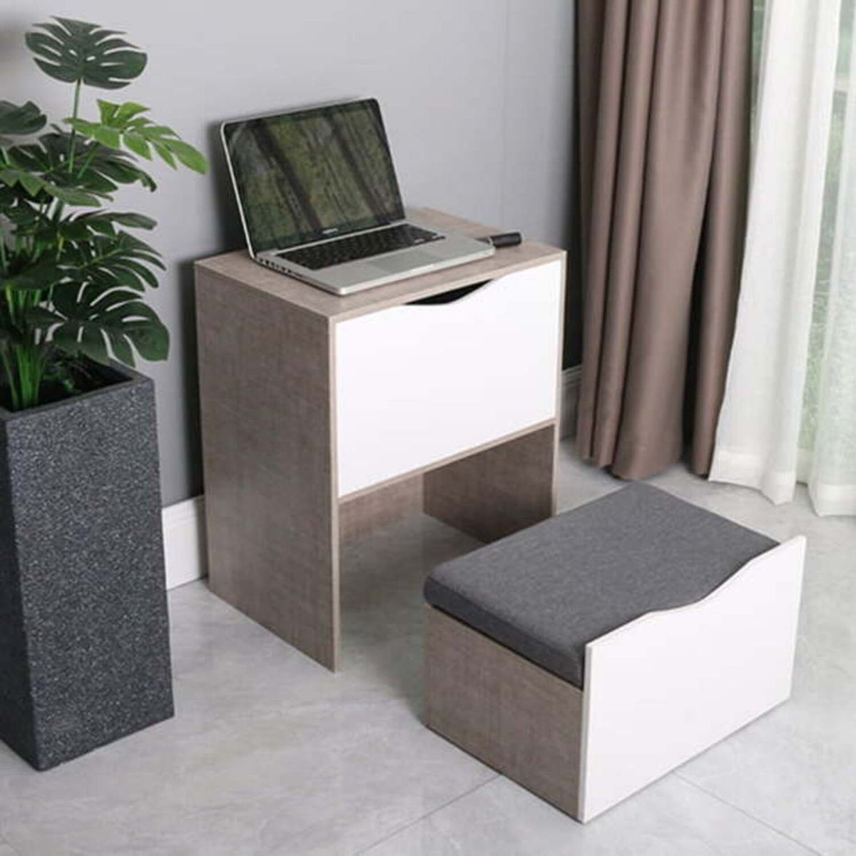 GENERICO - Tocador Pequeño Tacna MarrónBlanco R&R MUEBLES