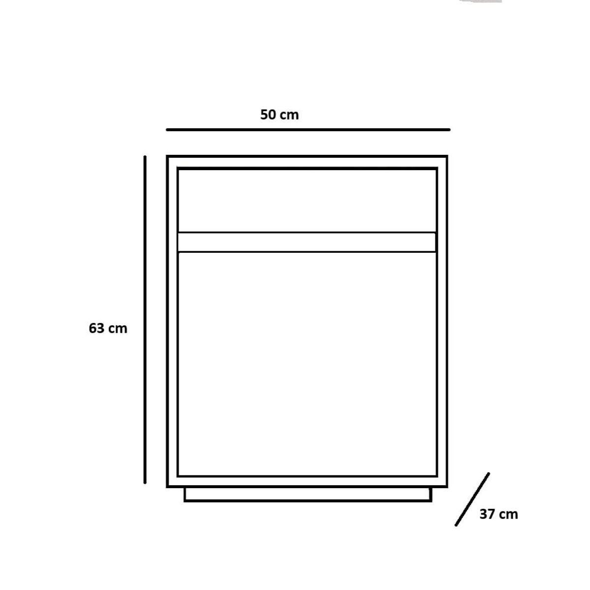 GENERICO - Velador Moderno Saki  Blanco R&R MUEBLES