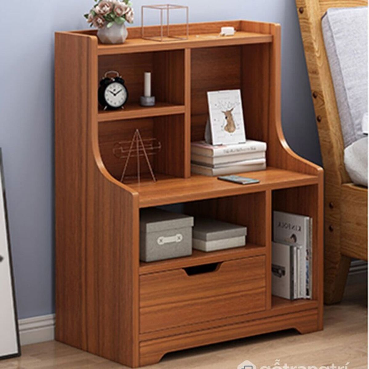 GENERICO - Velador Moderno Takana Marrón R&R MUEBLES