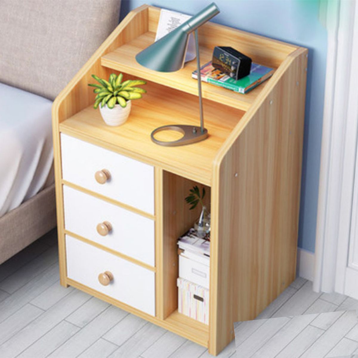 GENERICO - Velador Vintage Zerat Marrón Claro R&R MUEBLES