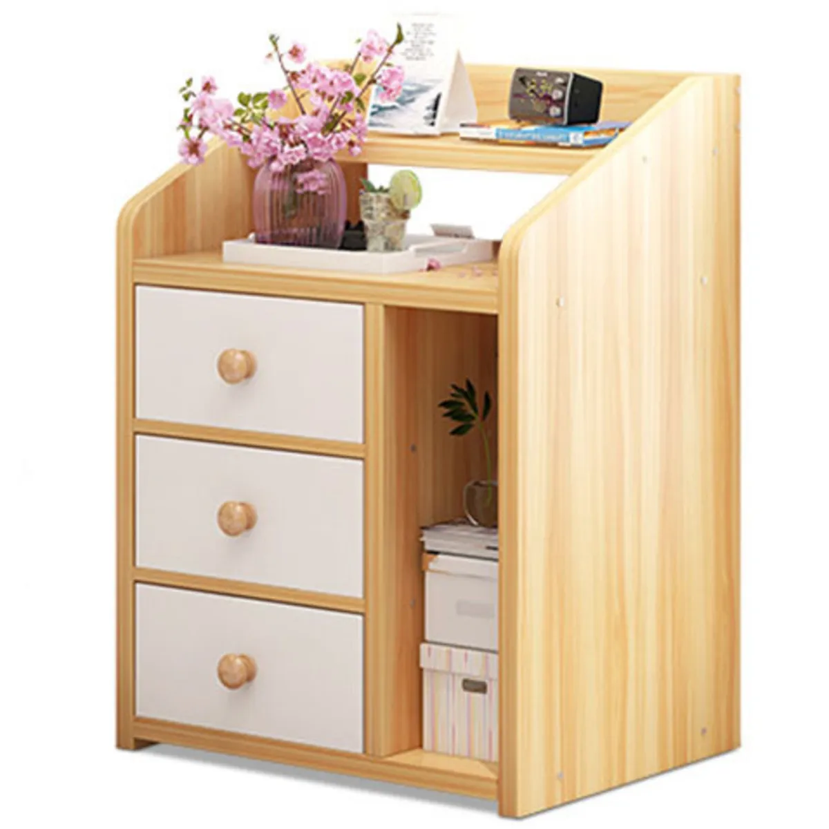 GENERICO - Velador Vintage Zerat Marrón Claro R&R MUEBLES