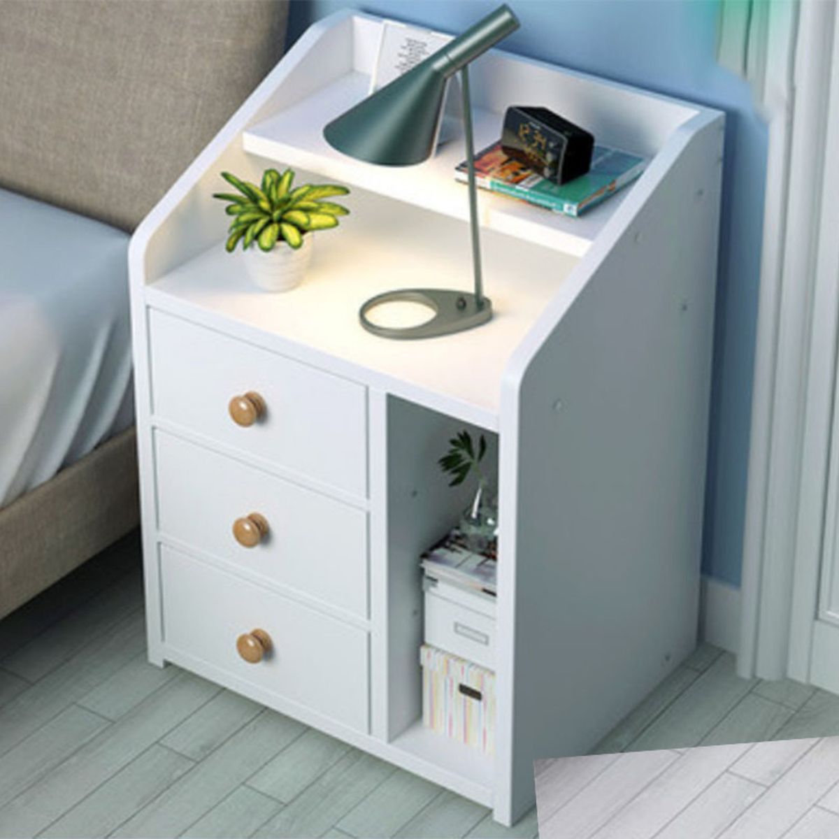 GENERICO - Velador Vintage Zerat Blanco R&R MUEBLES