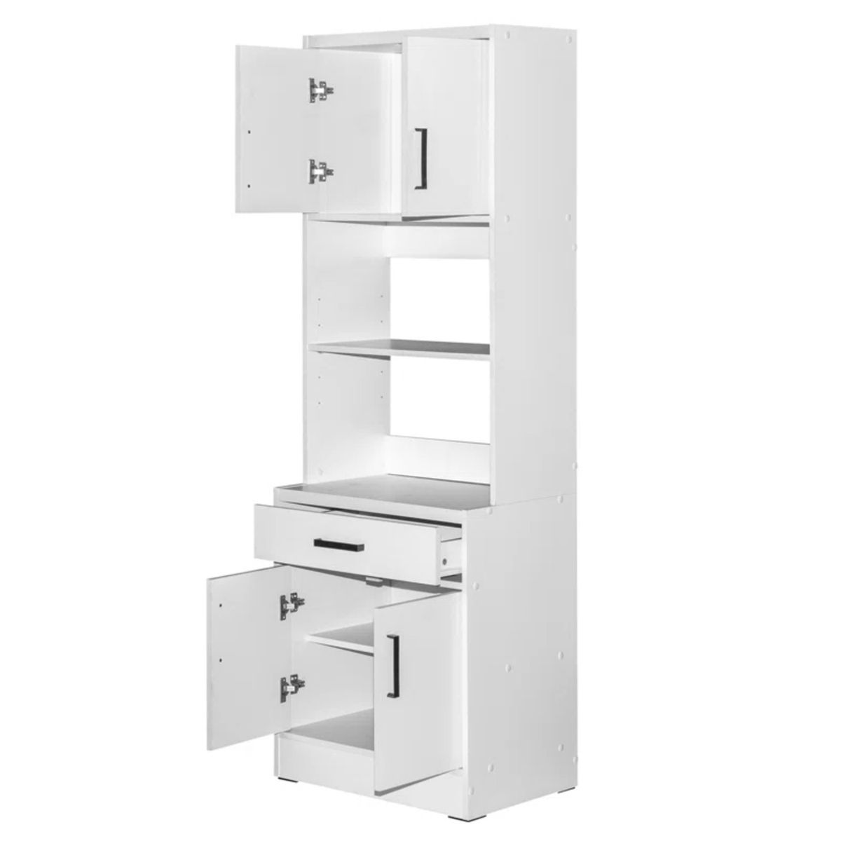 R&R MUEBLES - Mueble para Microondas Moderno Alana Blanco R&R MUEBLES