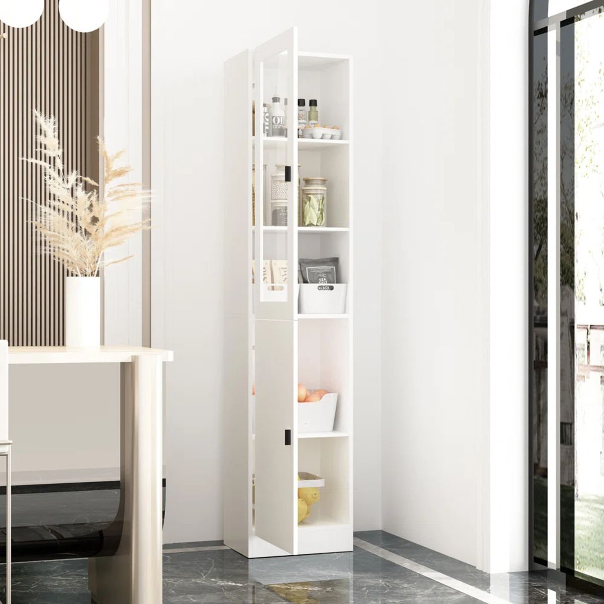 GENERICO - Mueble Auxiliar de Cocina Moderno Jimena Blanco R&R Muebles