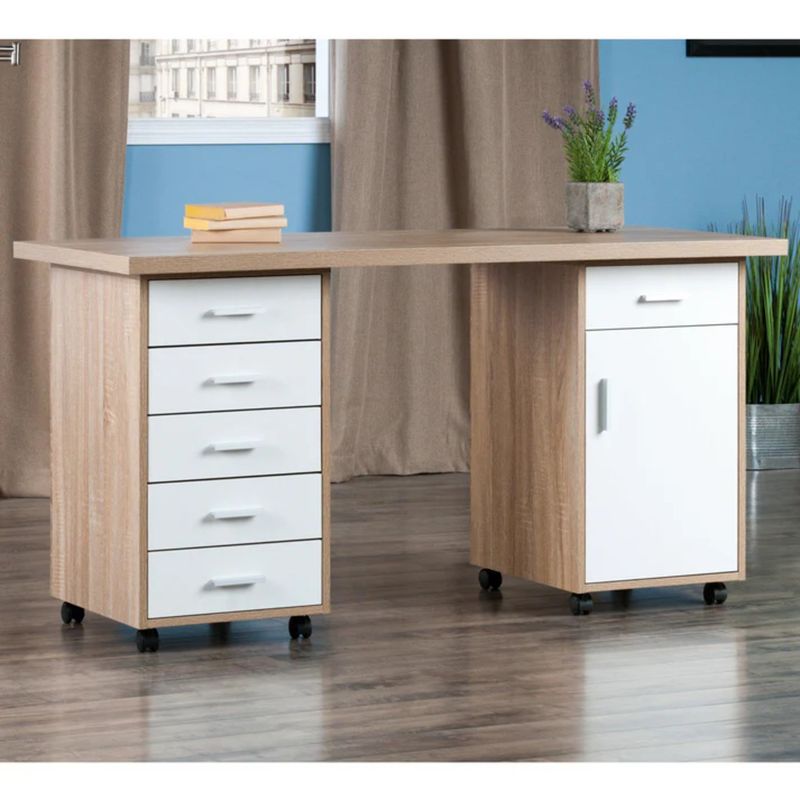 GENERICO - Escritorio Moderno con Ruedas Hugo R&R MUEBLES