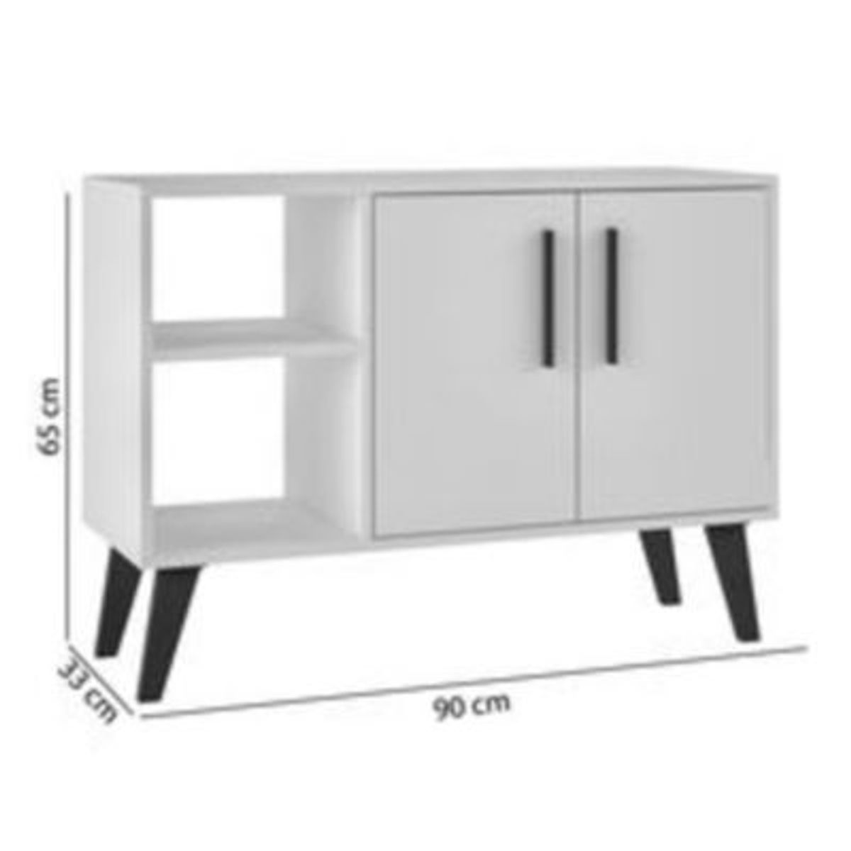 R&R MUEBLES - Recibidor Moderno Steven Color Blanco 2 Puertas R&R MUEBLES