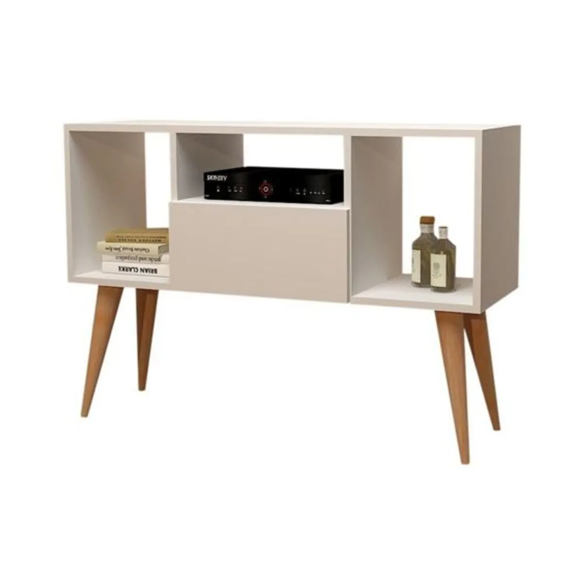 GENERICO - Recibidor Vintage Saba Blanco 1 Puerta R&R Muebles