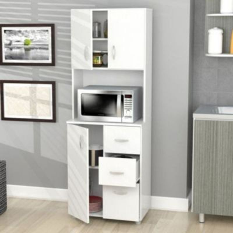 GENERICO - Mueble para Microondas Moderno Lia Blanco R&R Muebles