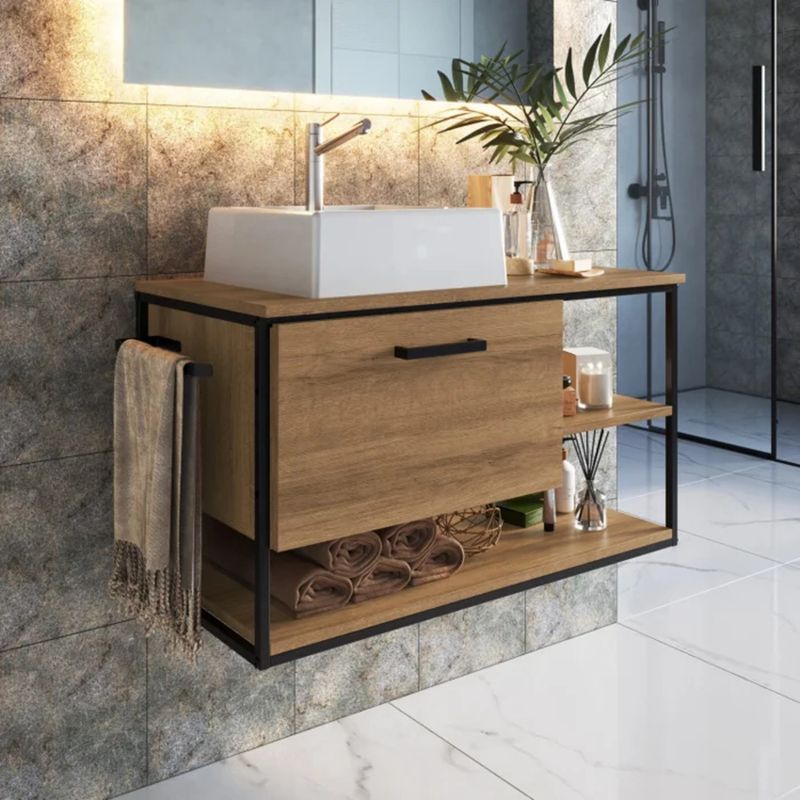 R&R MUEBLES - Mueble de Baño Nodoka Marrón R&R MUEBLES