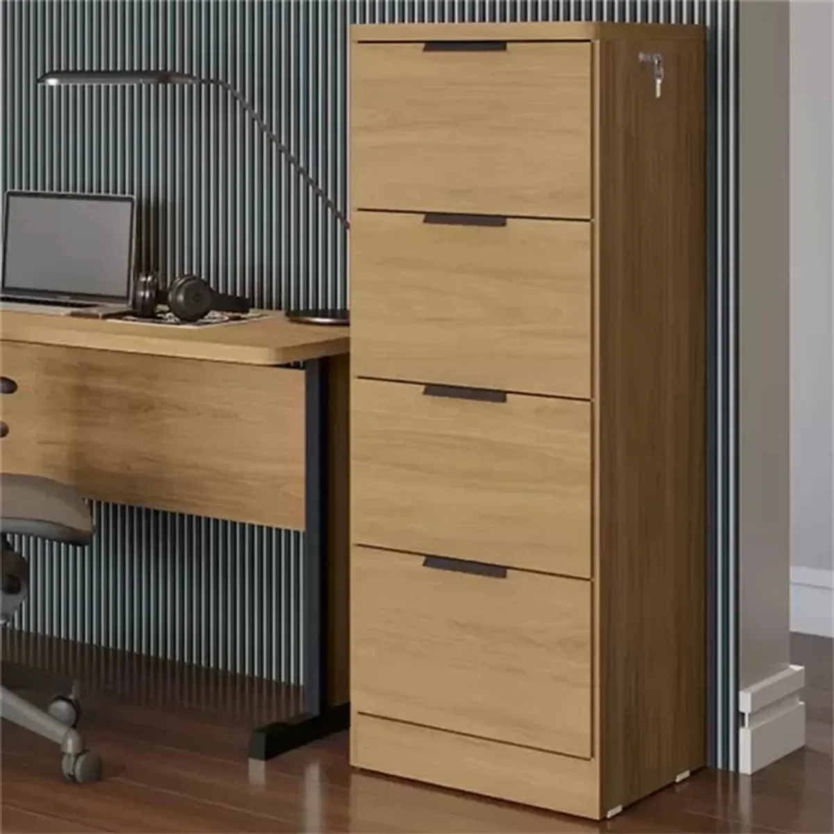 R&R MUEBLES - Cajonera Archivero Saki Marrón R&R MUEBLES