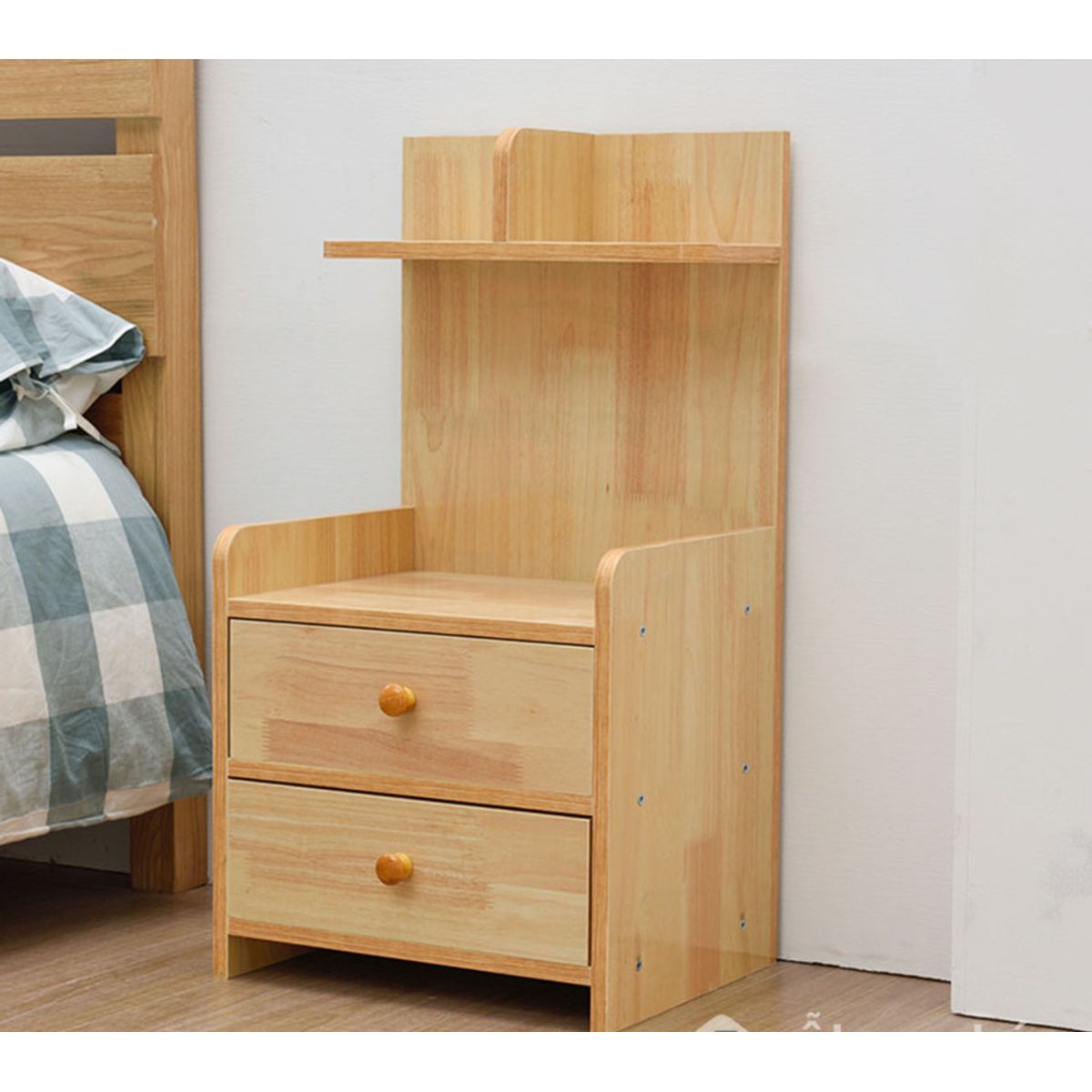 GENERICO - Velador Vintage Práctico Mafer 2 Cajones R&R Muebles