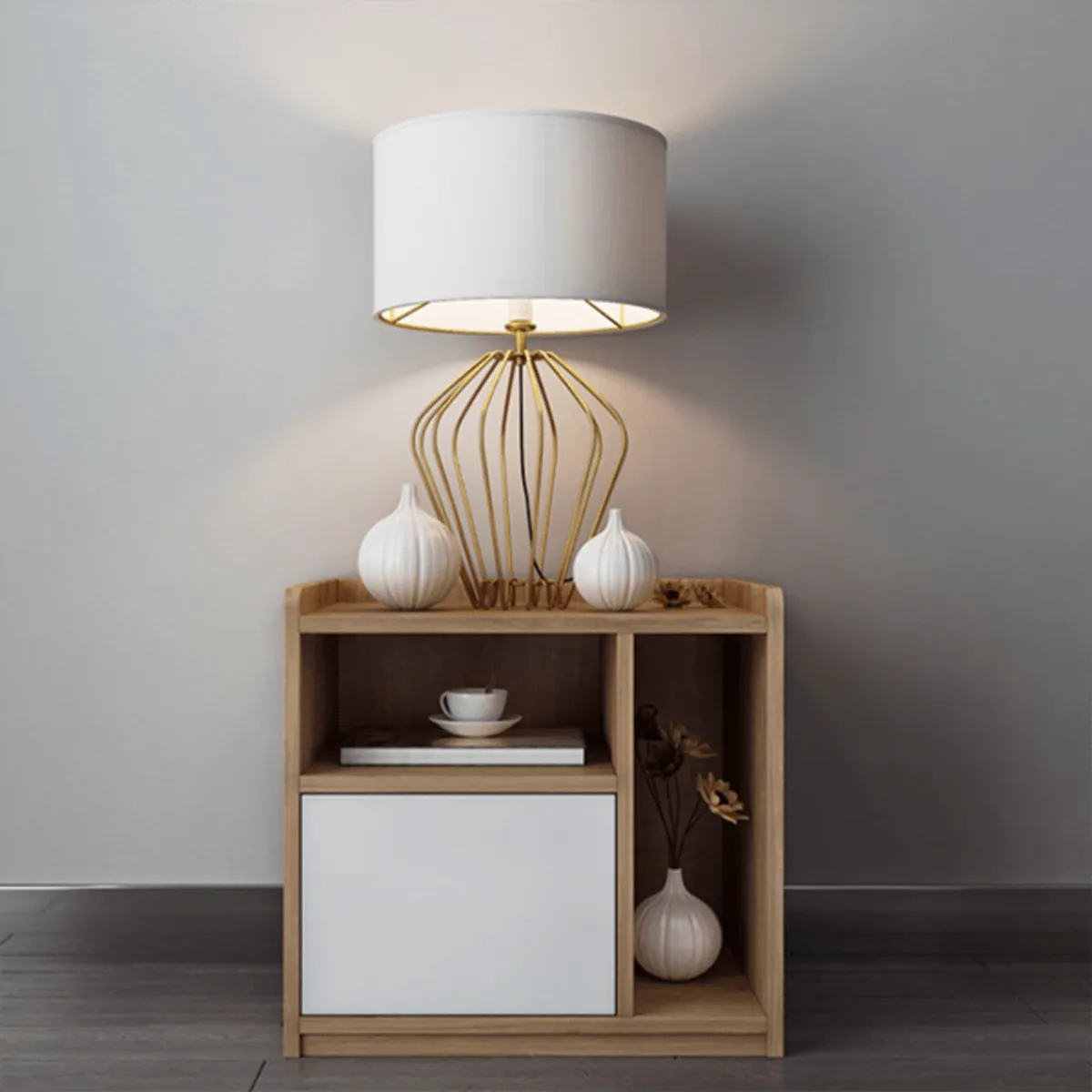 GENERICO - Velador Moderno Lucy 1 Cajón R&R Muebles