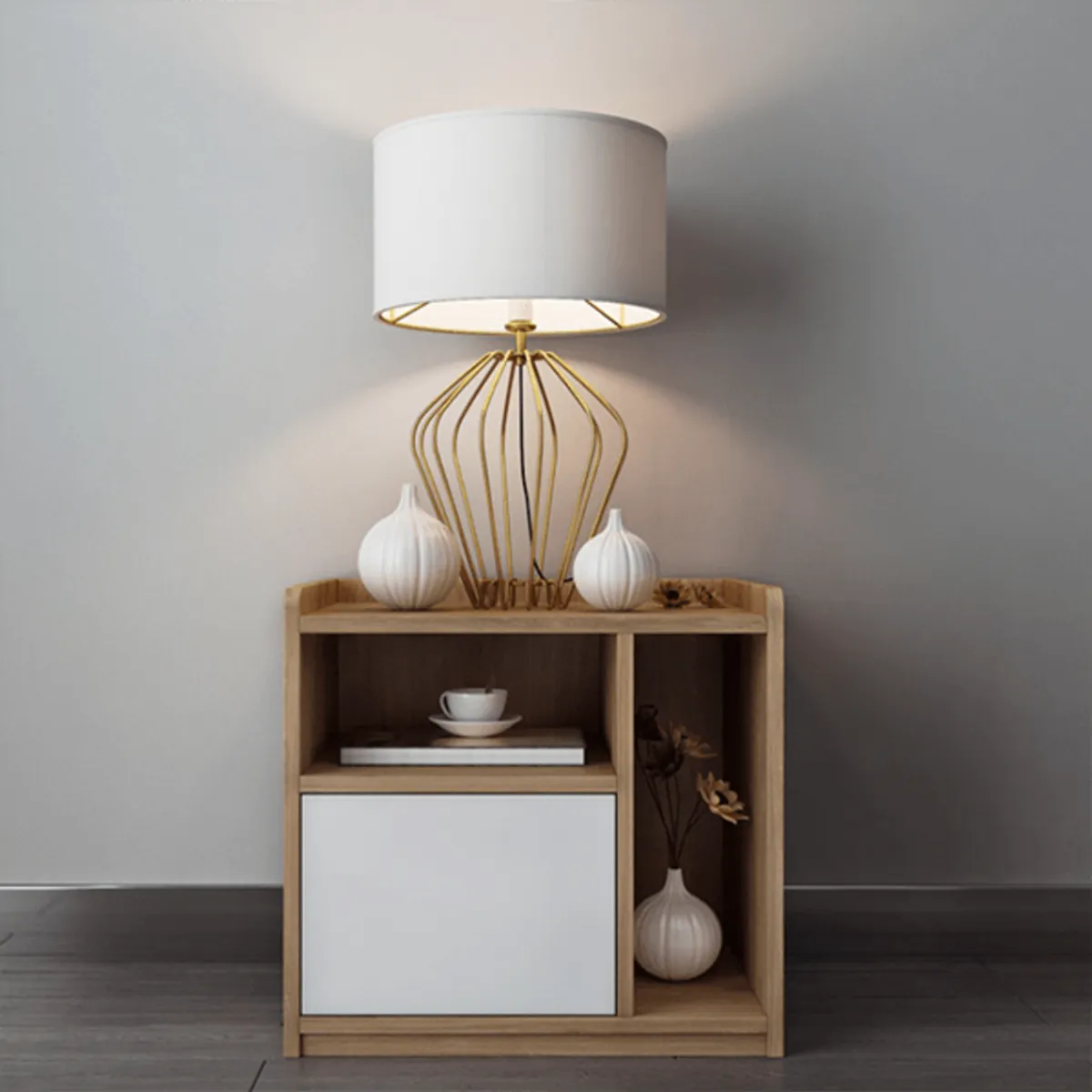 GENERICO - Velador Moderno Lucy 1 Cajón R&R Muebles