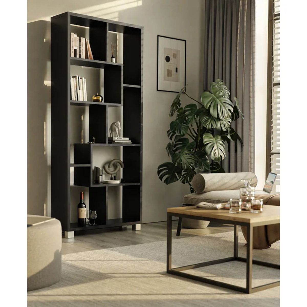 GENERICO - Estante Moderno Nukumizo Negro R&R MUEBLES