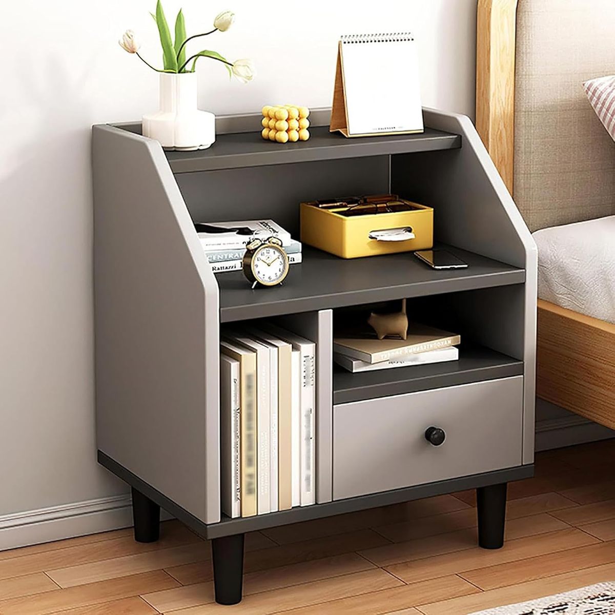 GENERICO - Velador Vintage Estela Negro R&R MUEBLES