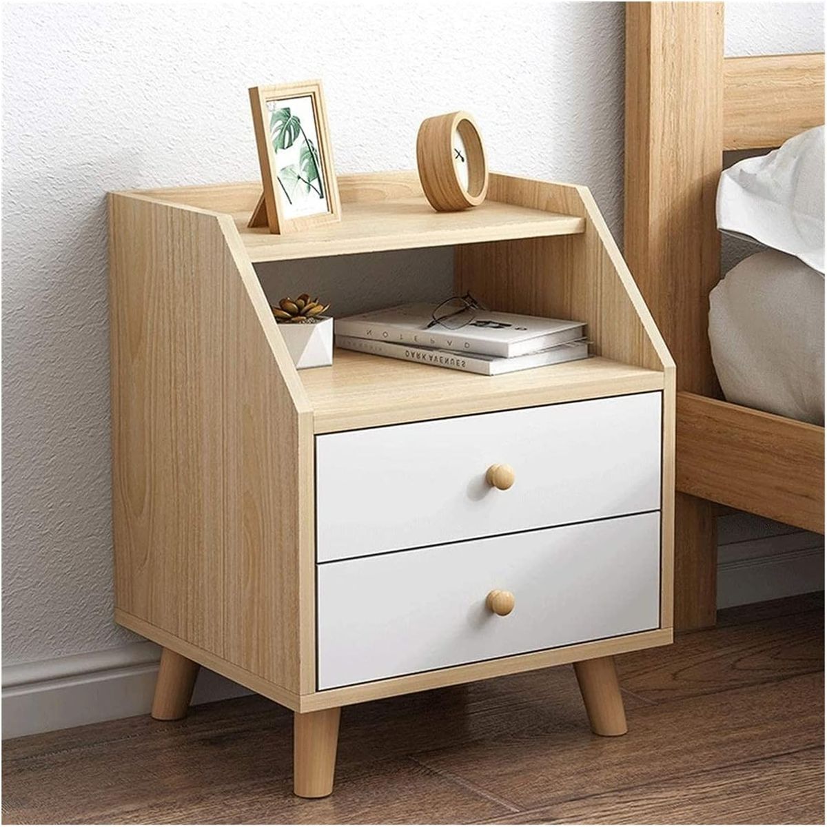 GENERICO - Velador Vintage Bastian Marrón R&R MUEBLES