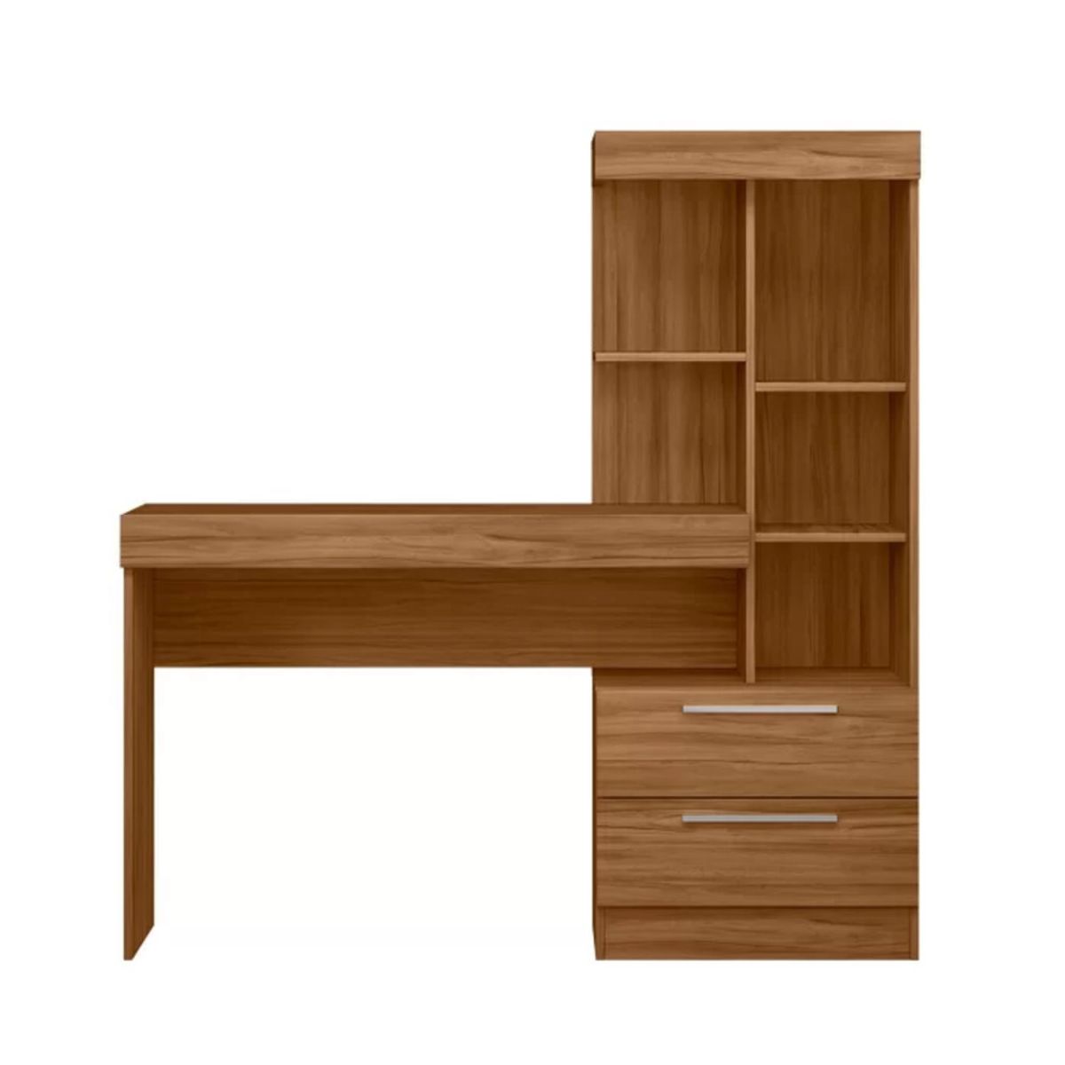 GENERICO - Escritorio Moderno con Estantes Ikumi Marrón R&R MUEBLES