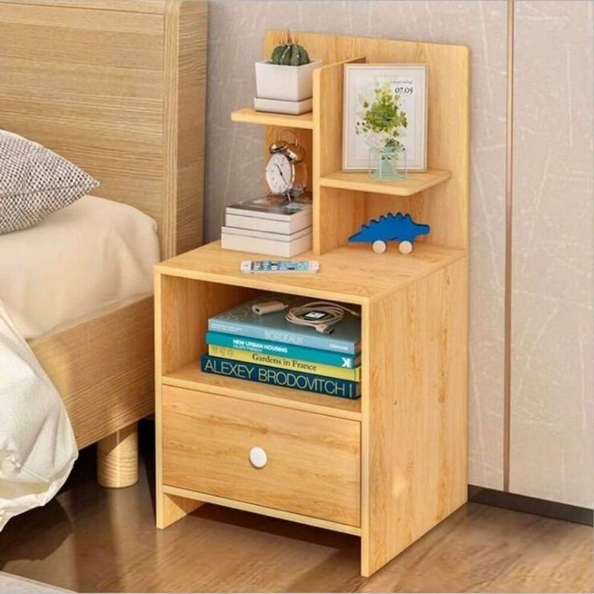 GENERICO - Velador Moderno Gregory 1 Cajon RYR MUEBLES