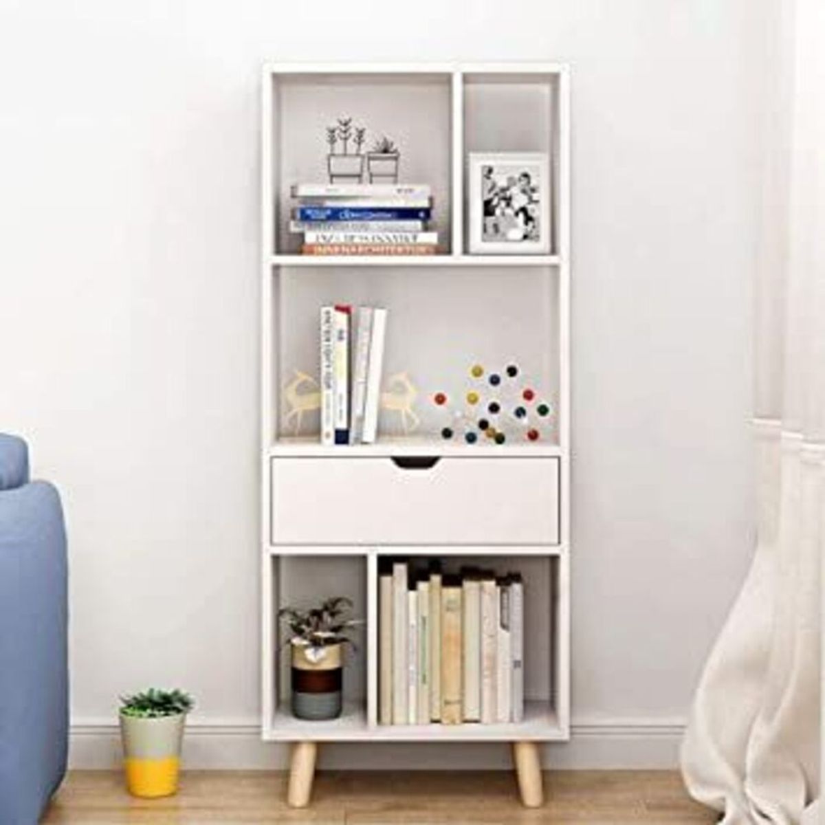 GENERICO - Estante Contemporáneo Jonas Blanco R&R MUEBLES