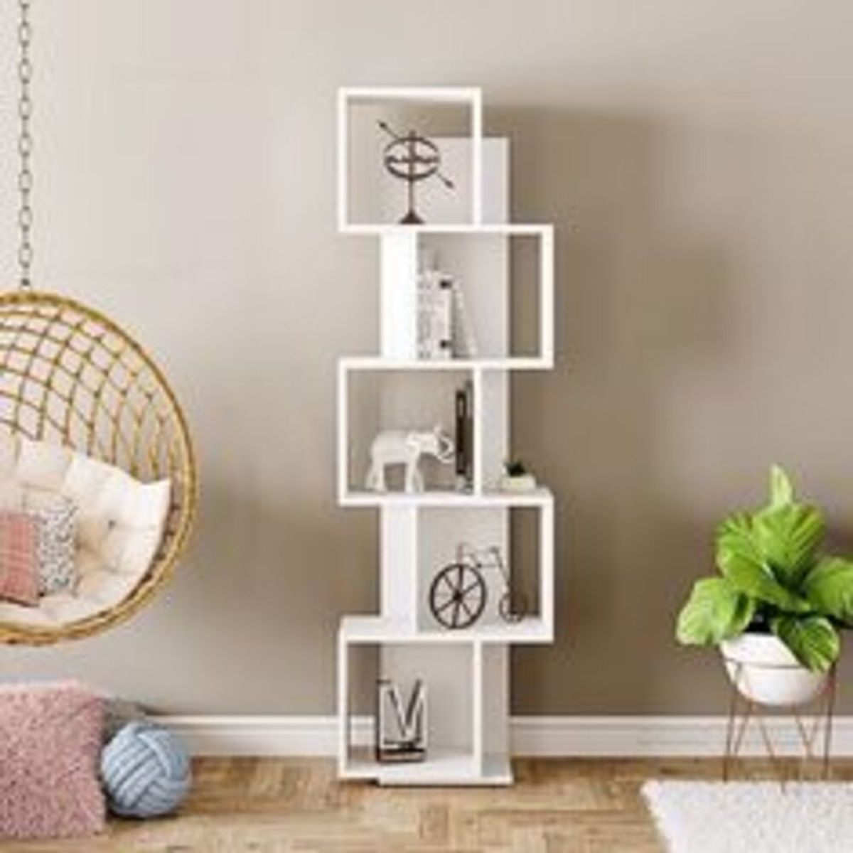 GENERICO - Estante Moderno Tipo Cubos Blanco