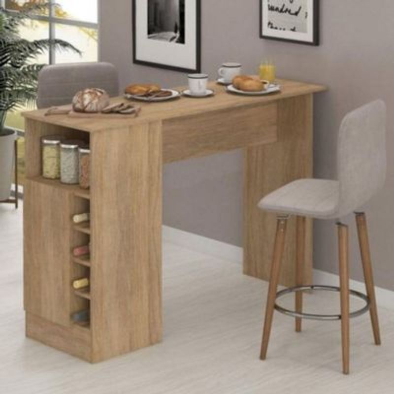 GENERICO - Mesa Barra Desayunador Moderna Camila  color Duna R&R Muebles