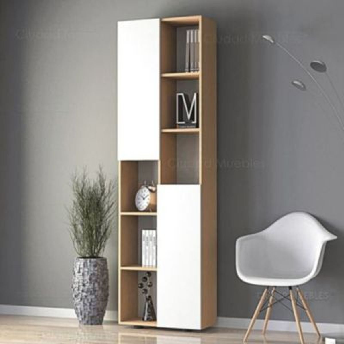 GENERICO - Estante Moderno Daniel Duna con Blanco R&R MUEBLES