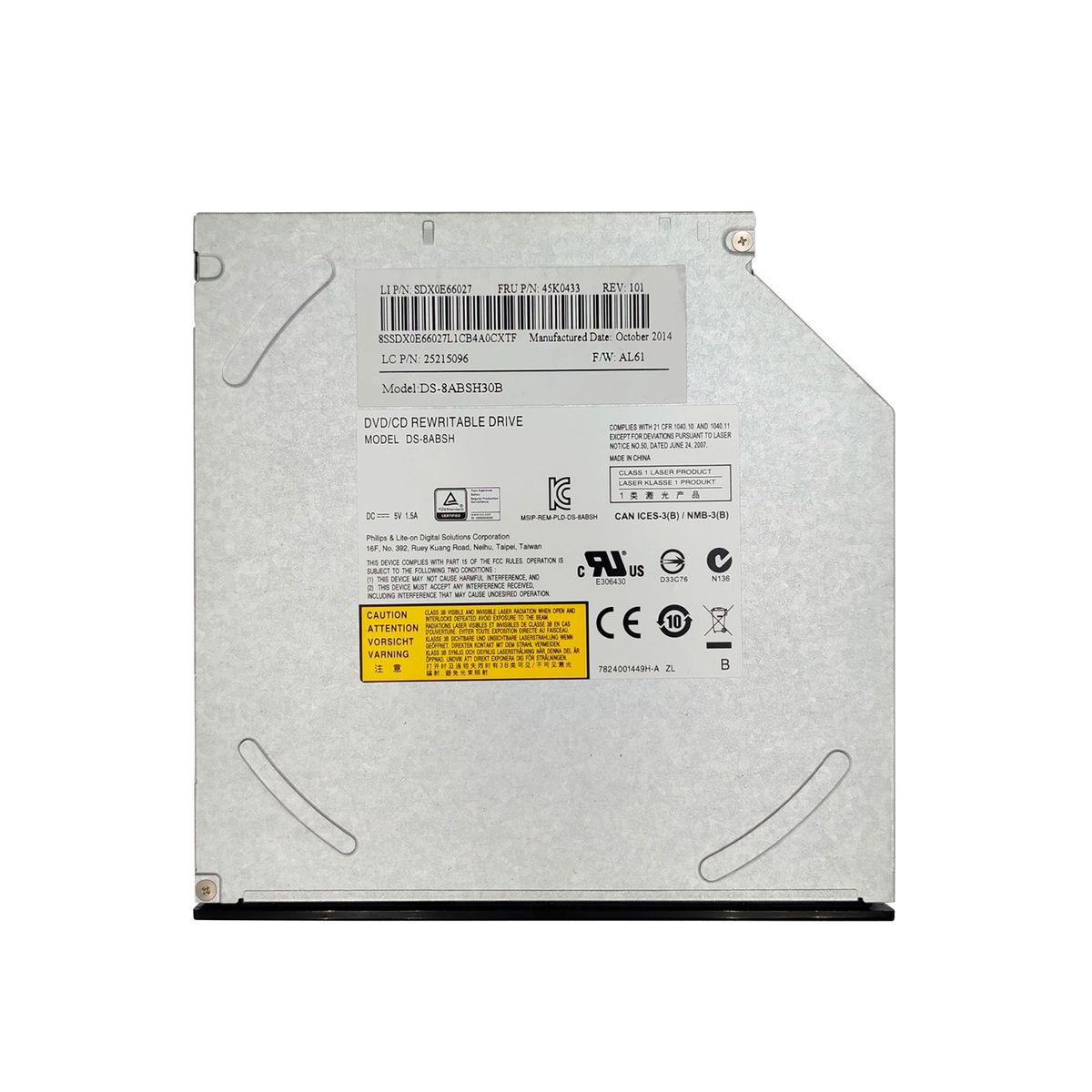 LENOVO - LECTOR GRABADORA DVD LENOVO DS-8ABSH30B, PARA M71Z P/N: DS-8ABSH30B