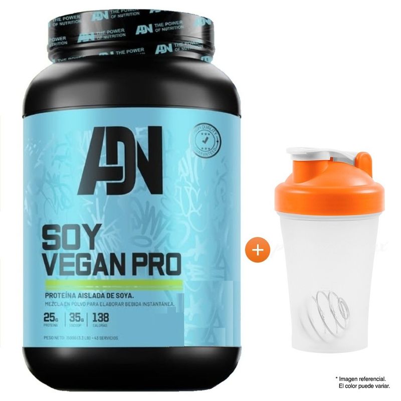 ADN - ADN NUTRITION SOY VEGAN PROTEIN 1.500 G VAINILLA + SHAKER
