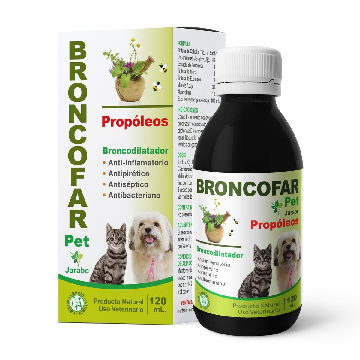 GENERICO - BRONCOFAR PET jarabe 100% natural